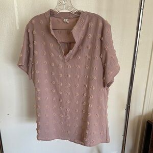 Elegant Mauve Textured Women's Top